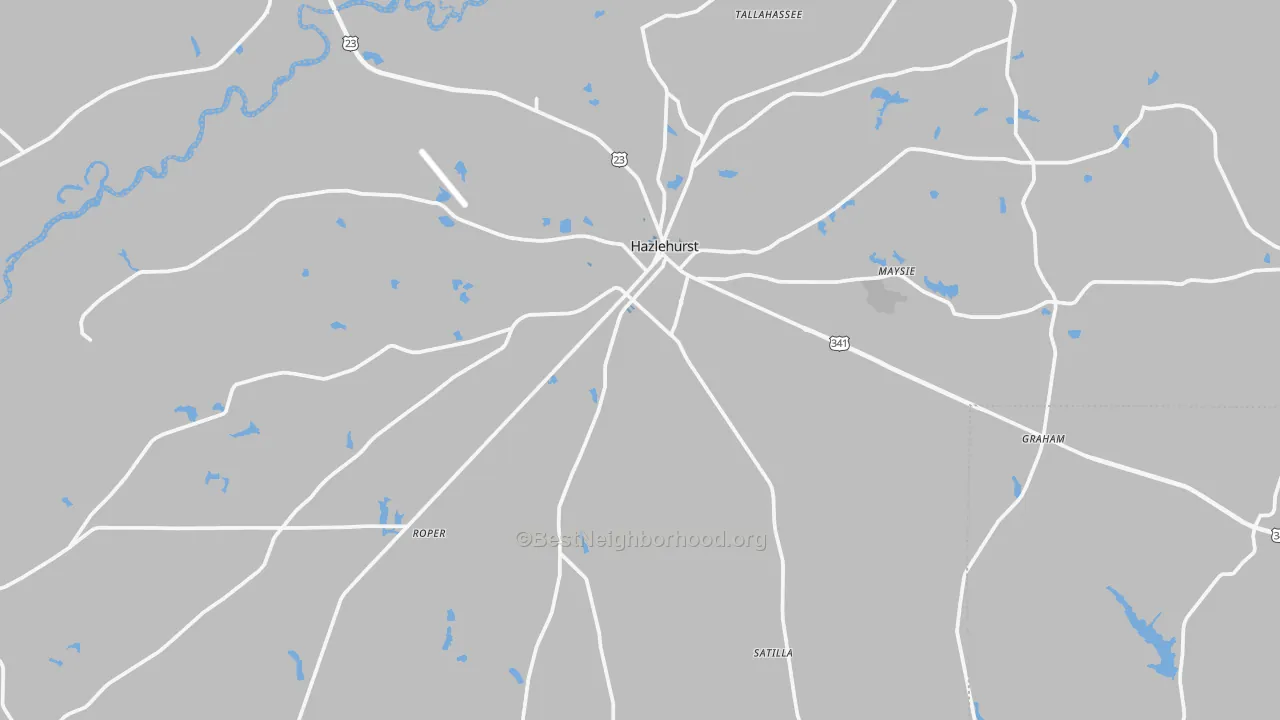 Transit Grade map of Jeff Davis County, GA