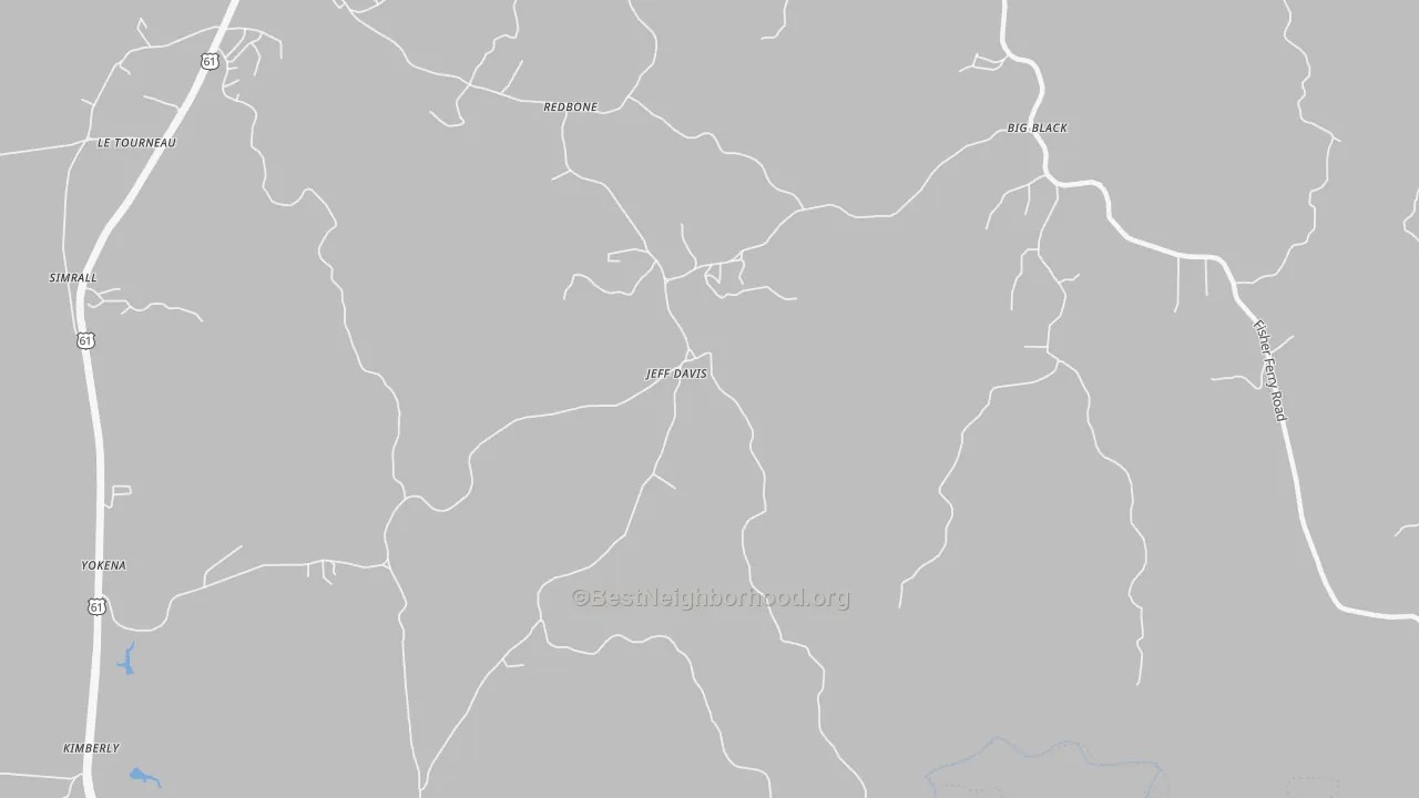 Transit Grade map of Jeff Davis, MS