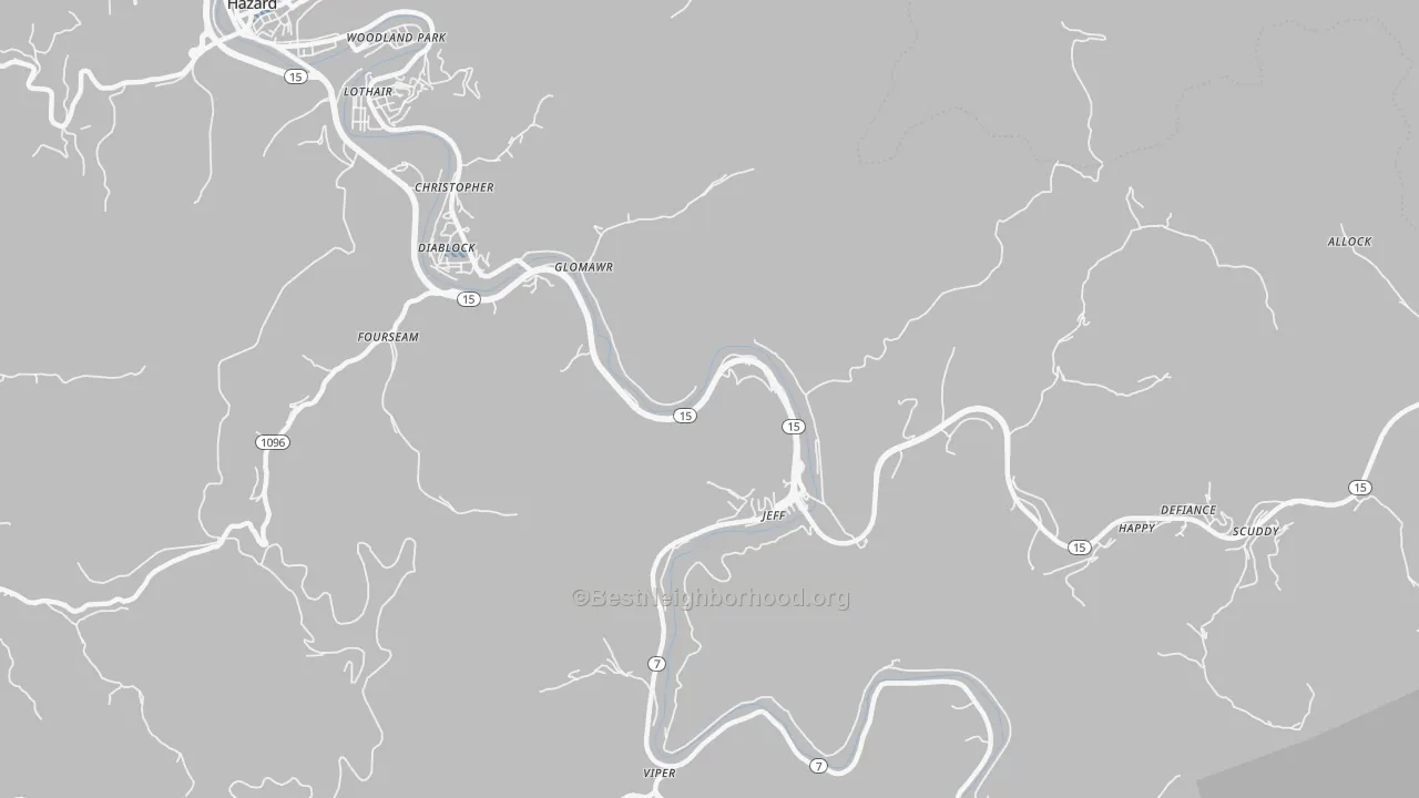 Transit Grade map of Jeff, KY