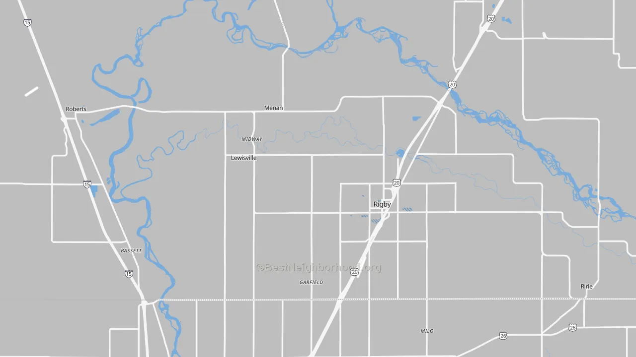 Transit Grade map of Jefferson County, ID