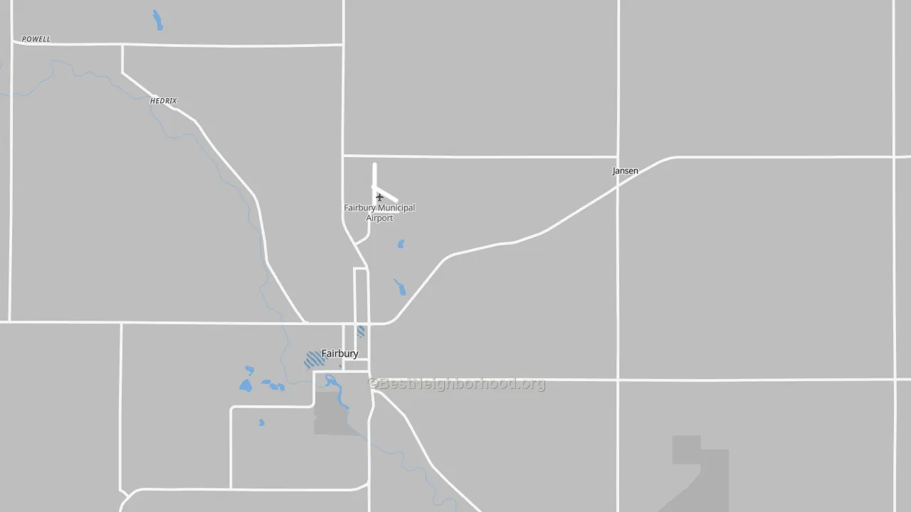 Transit Grade map of Jefferson County, NE