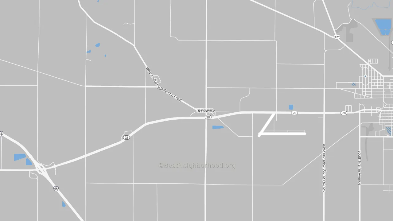 Transit Grade map of Jefferson, IN