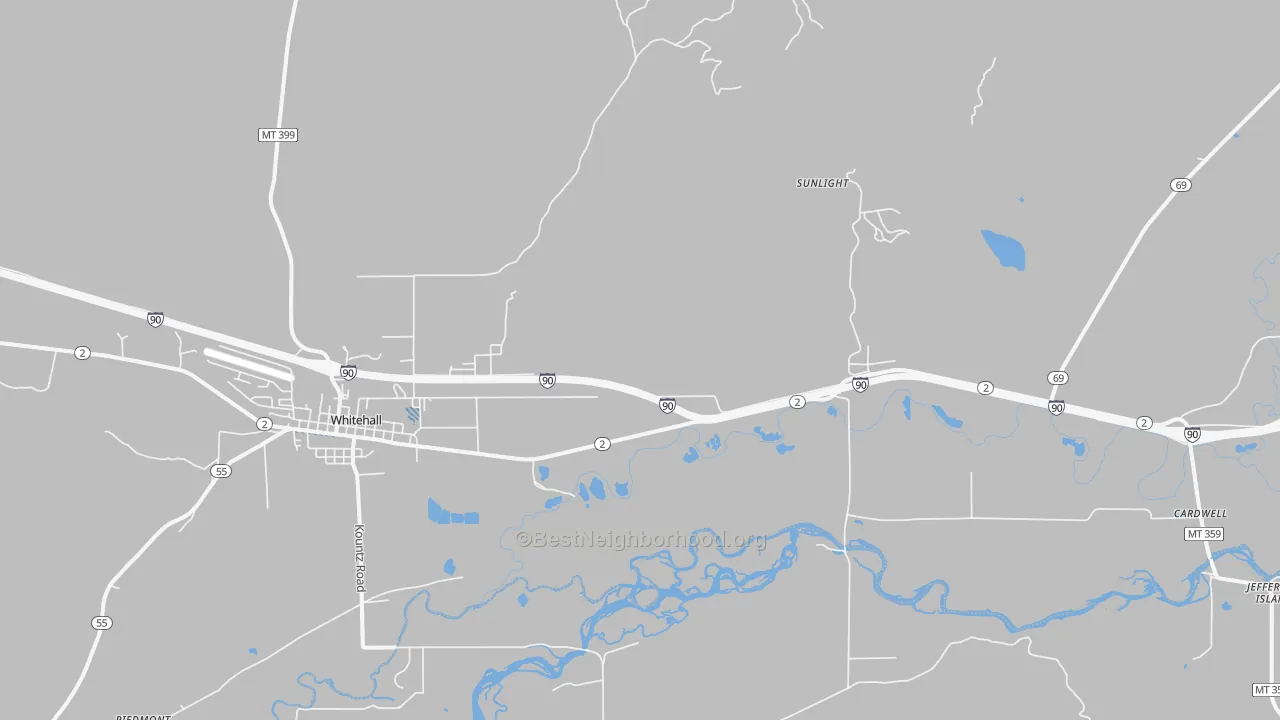 Transit Grade map of Jefferson Island, MT