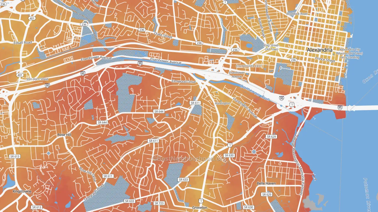 Transit Grade map of Jefferson Manor, VA