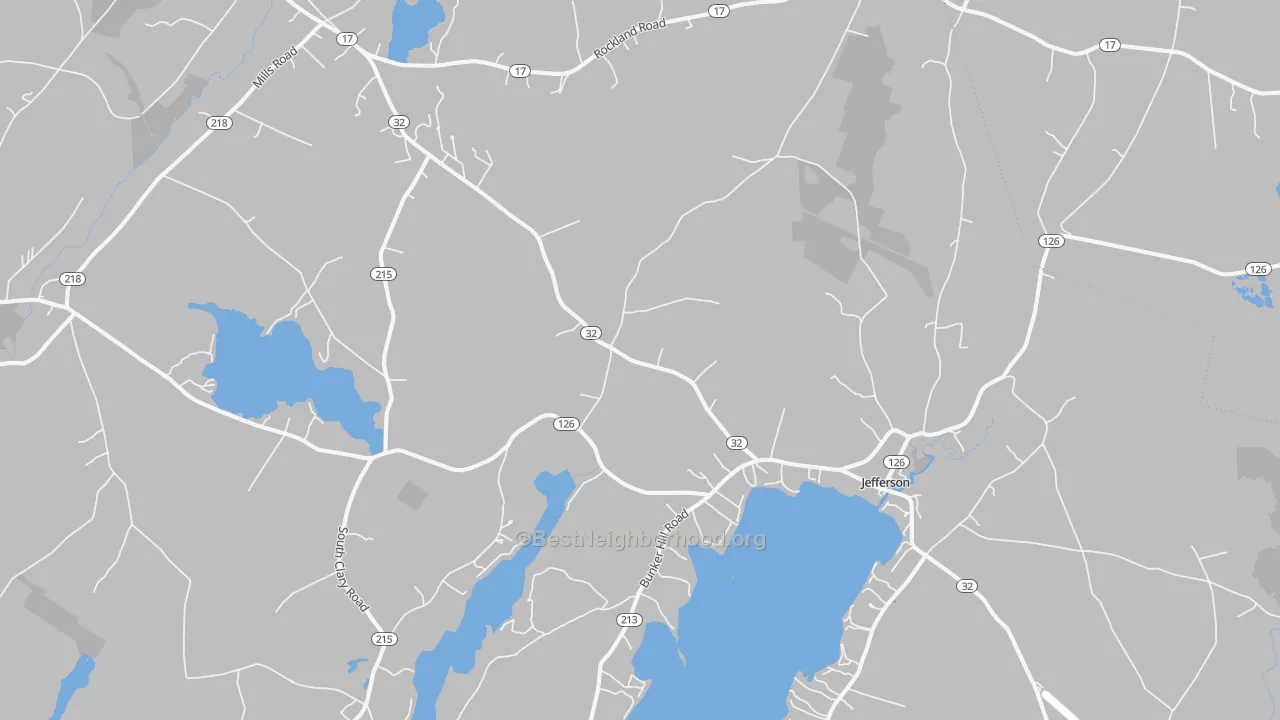 Transit Grade map of Jefferson, ME