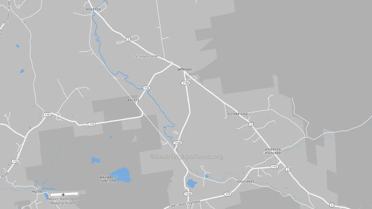 Transit Grade map of Jefferson, NH