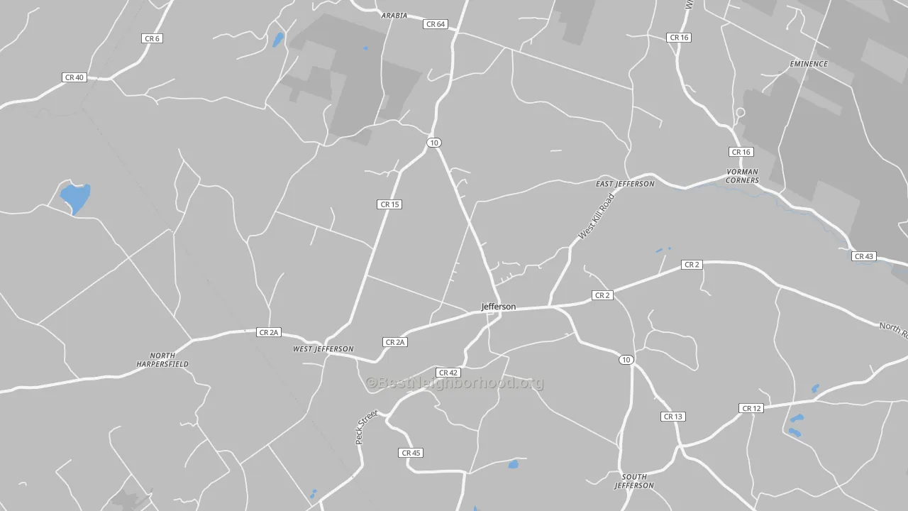 Transit Grade map of Jefferson, NY