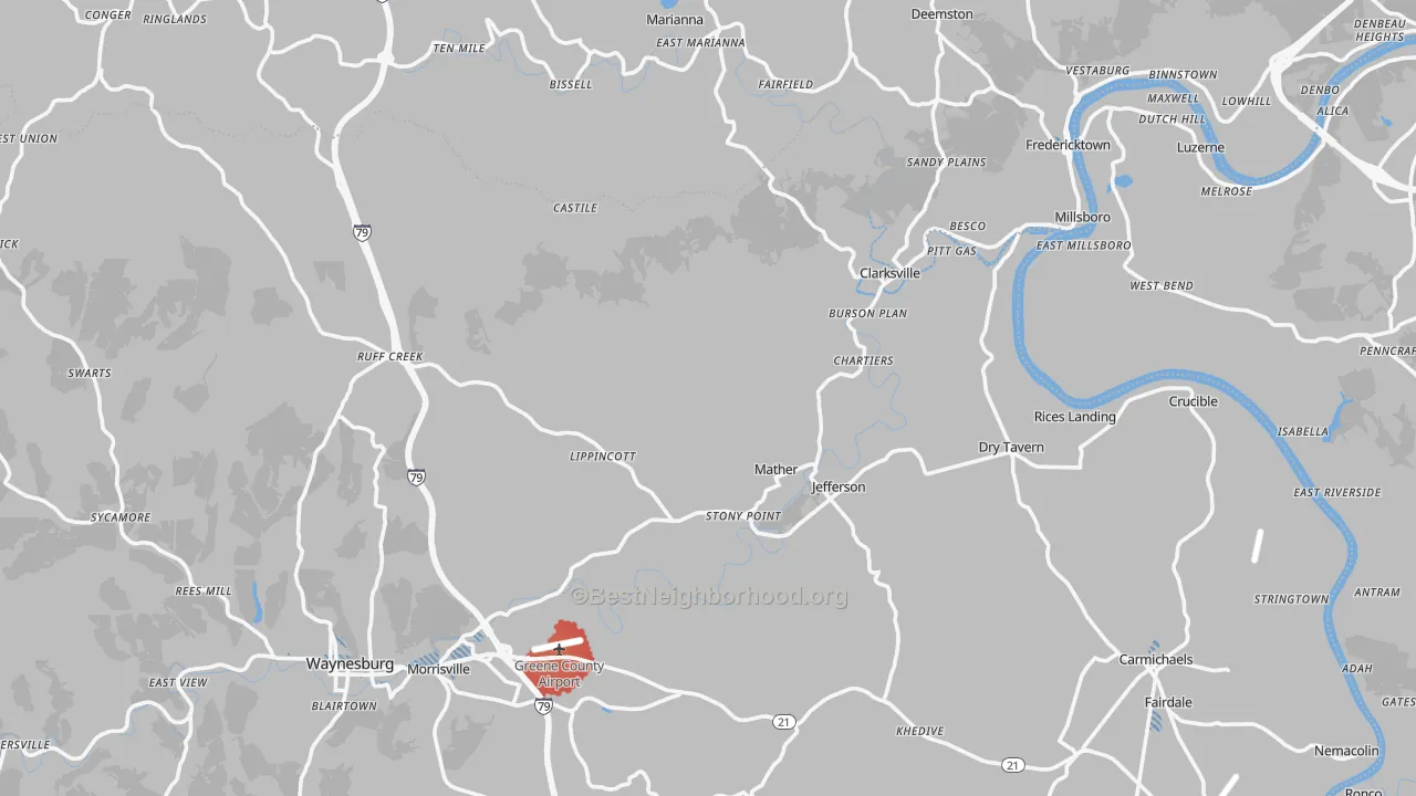 Transit Grade map of Jefferson, PA
