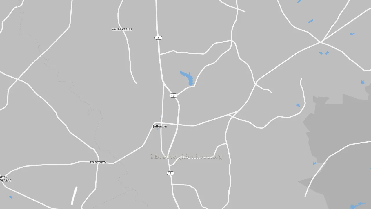 Transit Grade map of Jefferson, SC