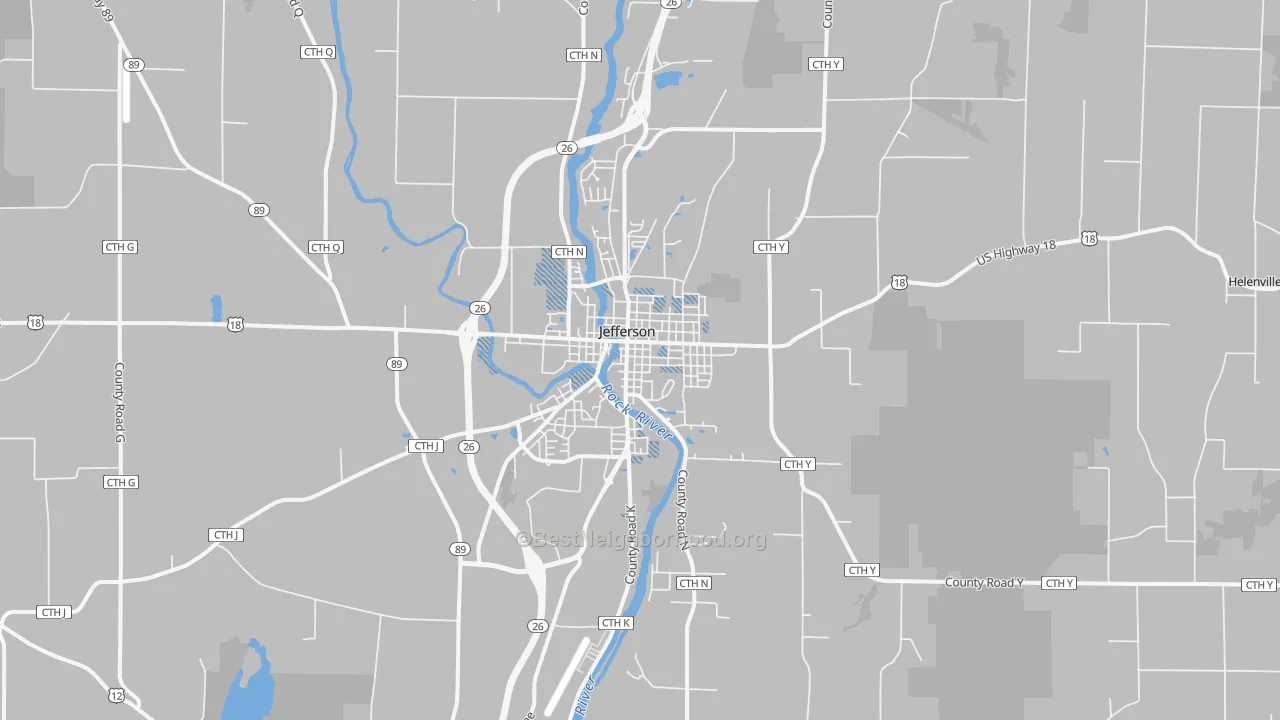 Transit Grade map of Jefferson, WI