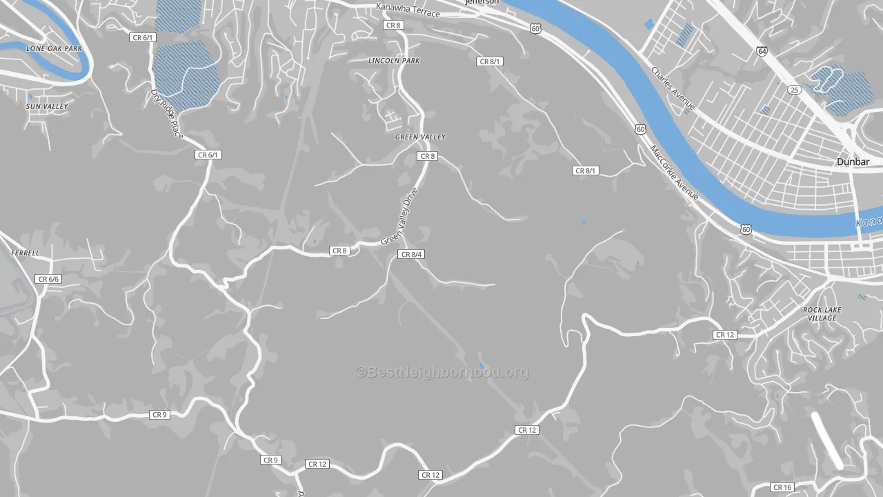 Transit Grade map of Jefferson, WV