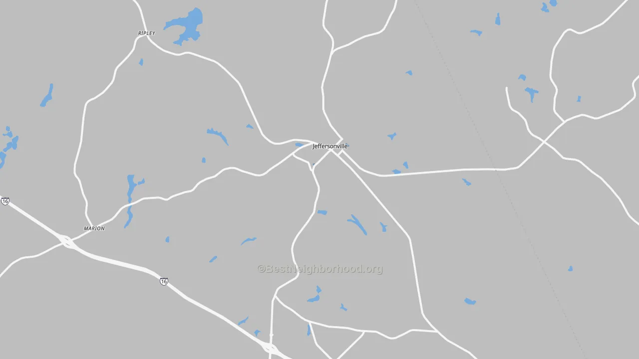 Transit Grade map of Jeffersonville, GA