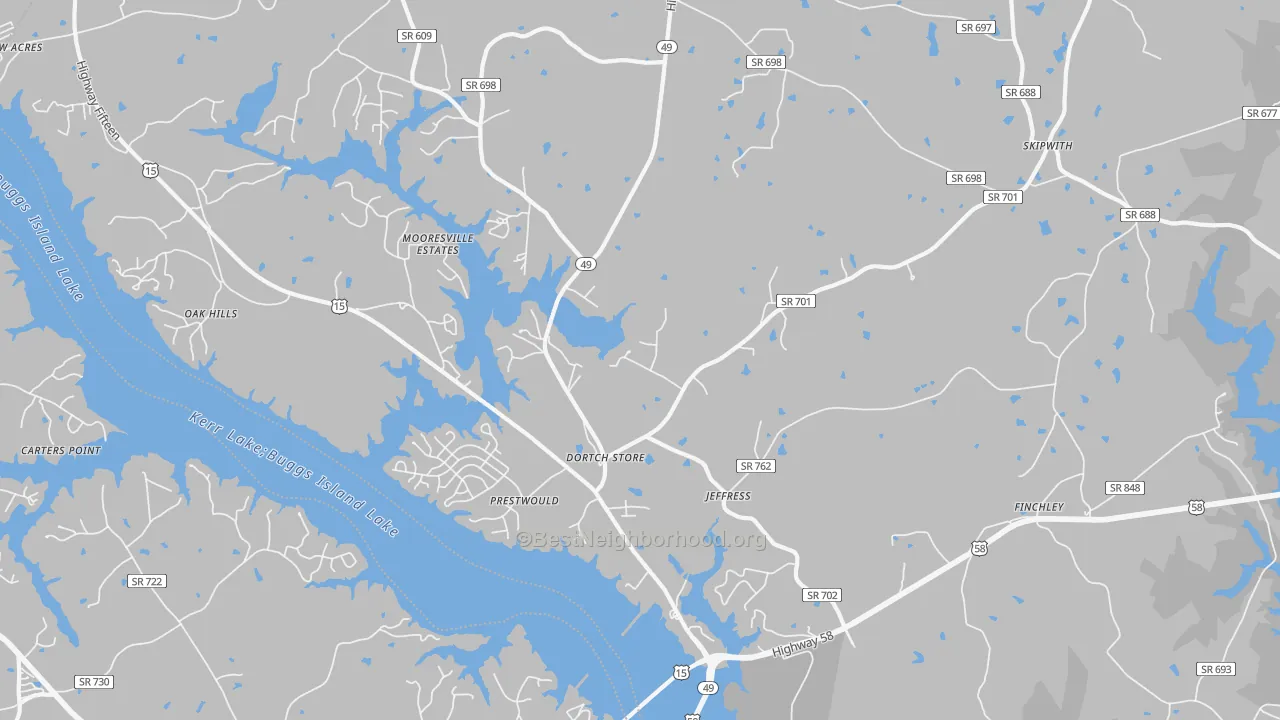 Transit Grade map of Jeffress, VA