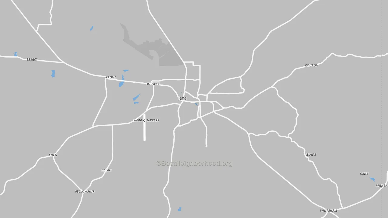 Transit Grade map of Jena, LA