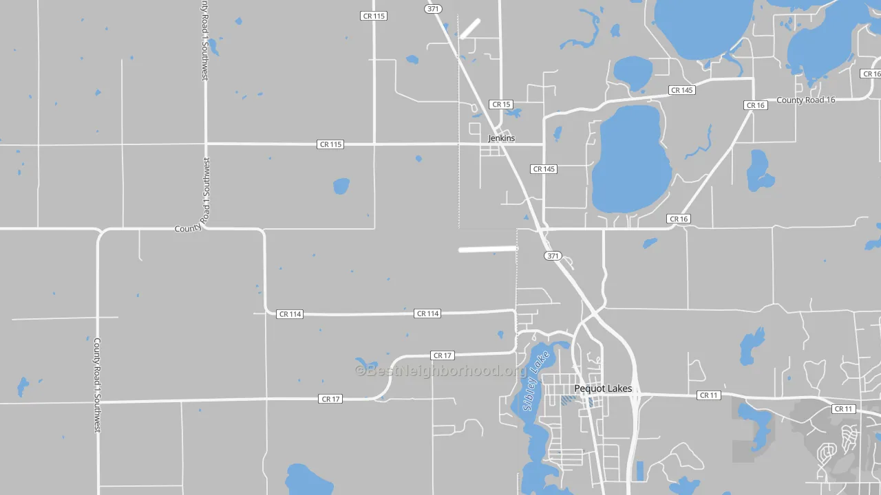Transit Grade map of Jenkins, MN