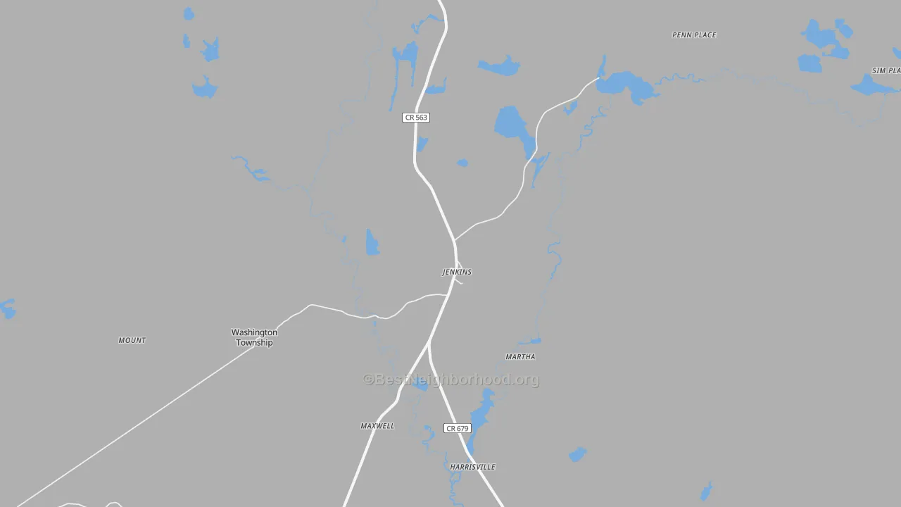 Transit Grade map of Jenkins, NJ