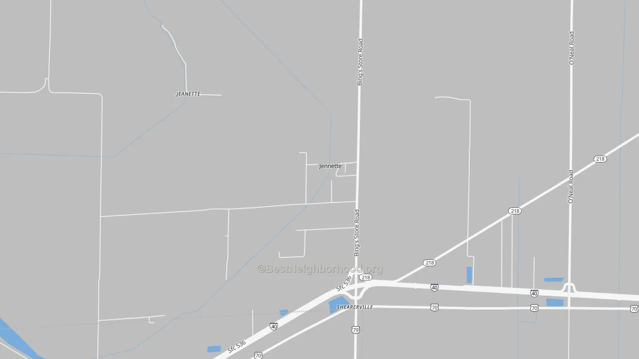 Transit Grade map of Jennette, AR
