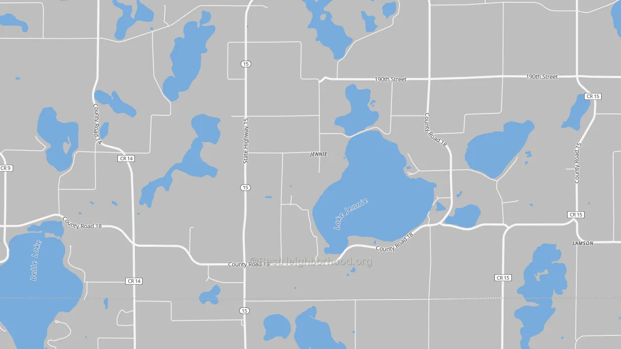 Transit Grade map of Jennie, MN