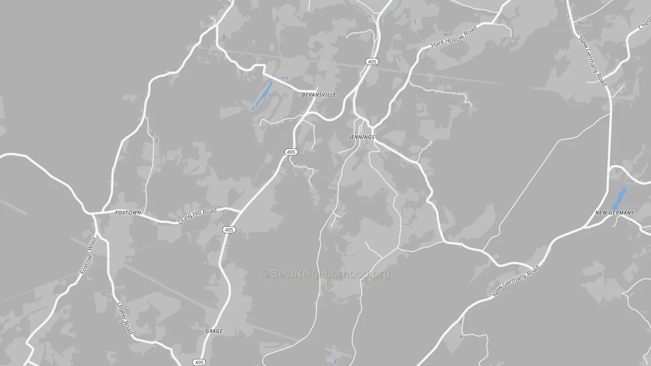 Transit Grade map of Jennings, MD