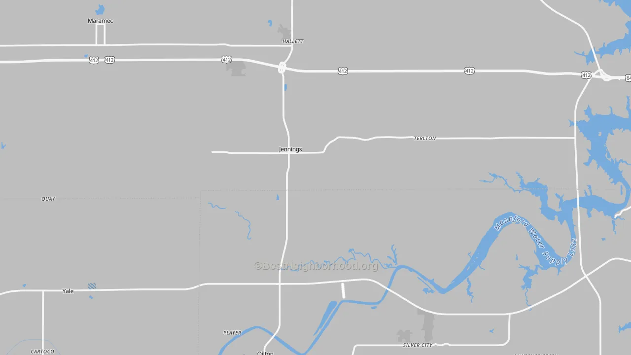 Transit Grade map of Jennings, OK