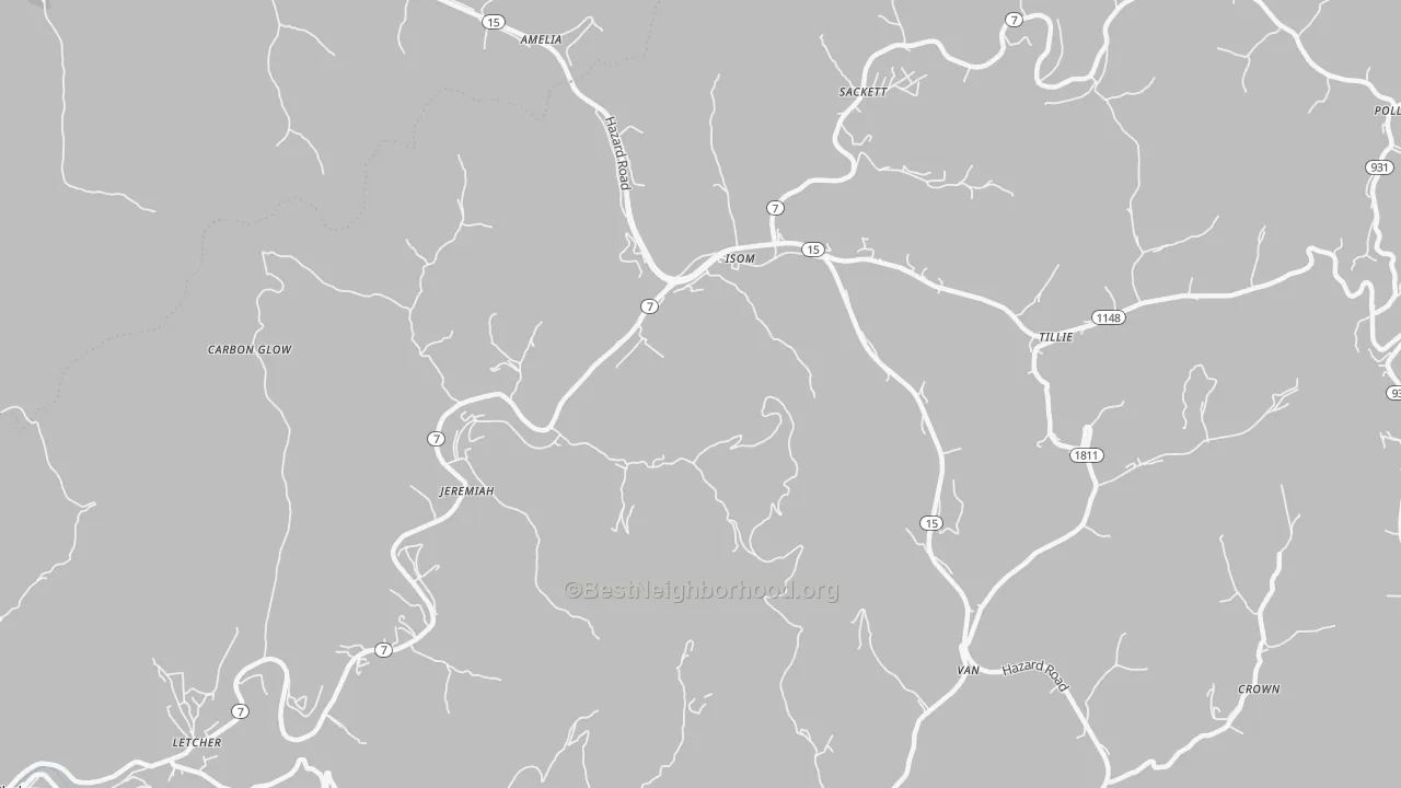 Transit Grade map of Jeremiah, KY