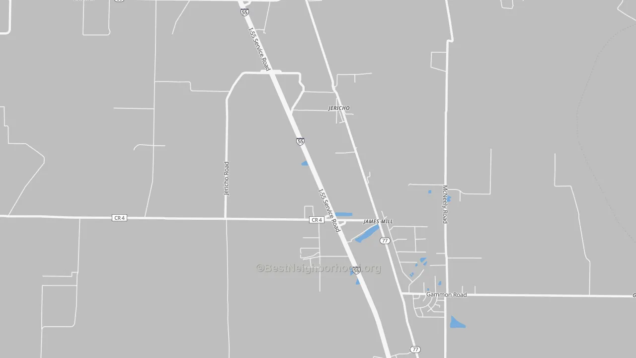 Transit Grade map of Jericho, AR
