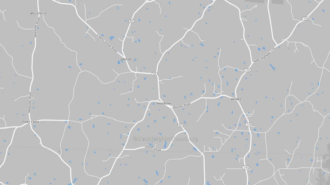 Transit Grade map of Jericho, NC