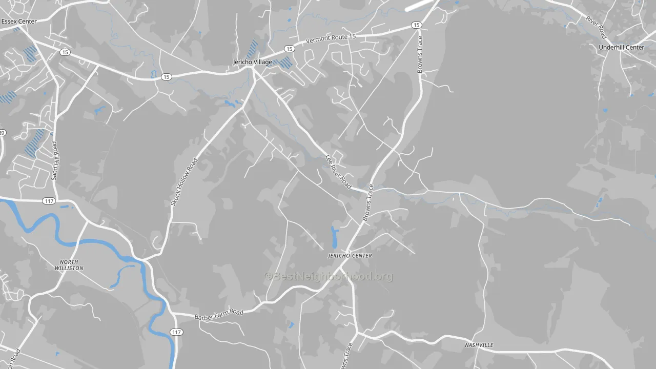 Transit Grade map of Jericho, VT