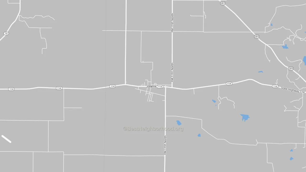 Transit Grade map of Jermyn, TX