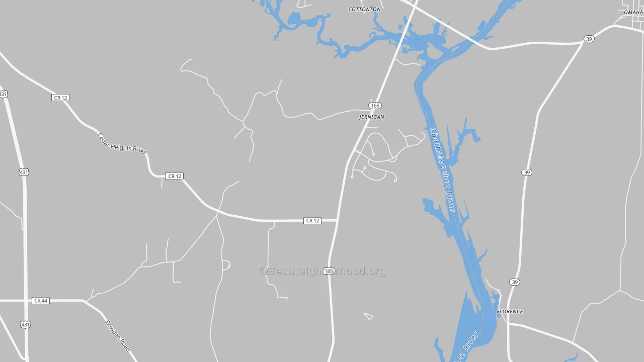 Transit Grade map of Jernigan, AL