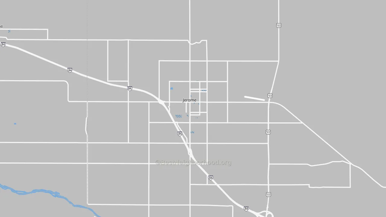 Transit Grade map of Jerome, ID