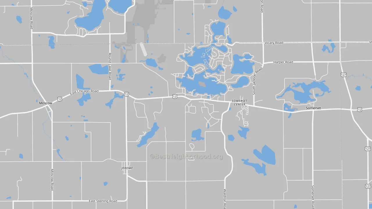 Transit Grade map of Jerome, MI