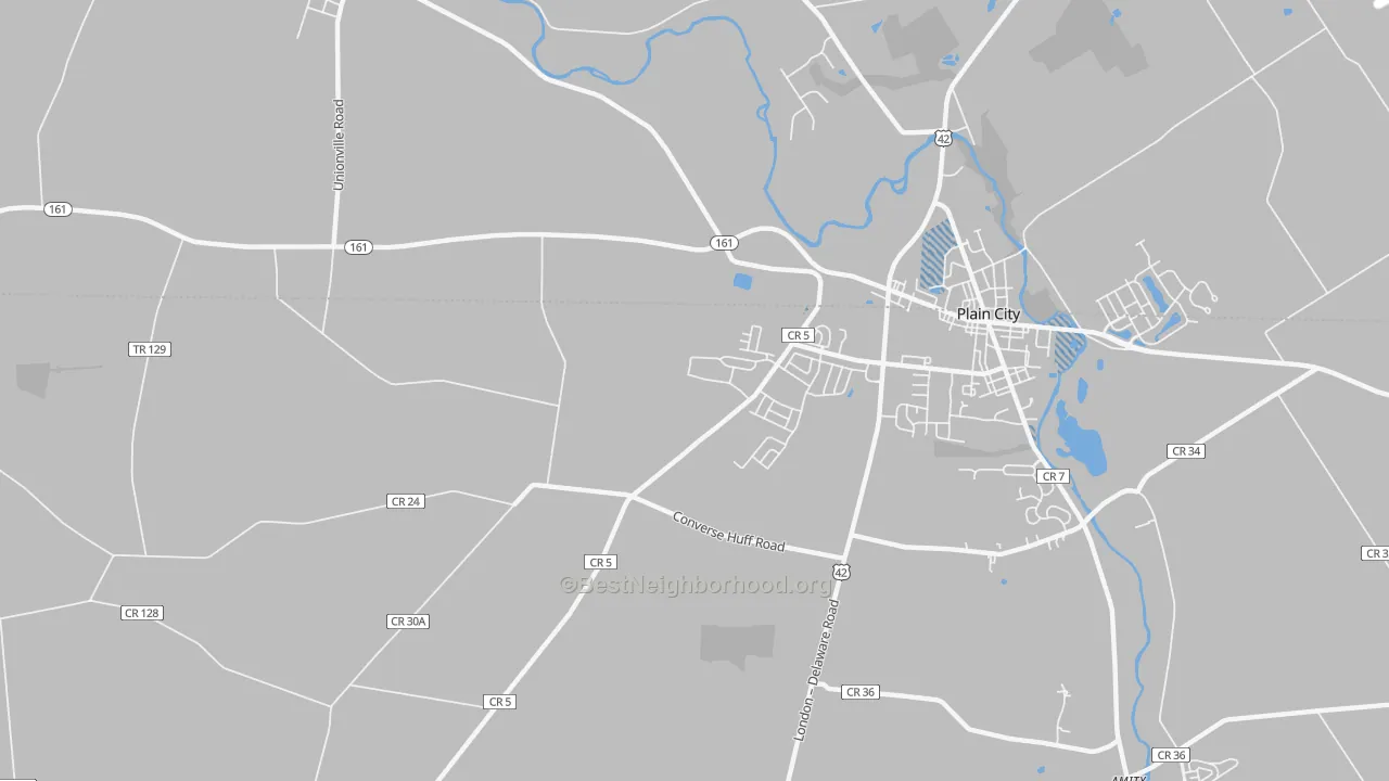 Transit Grade map of Jerome, OH