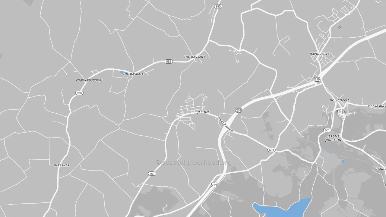 Transit Grade map of Jerome, PA