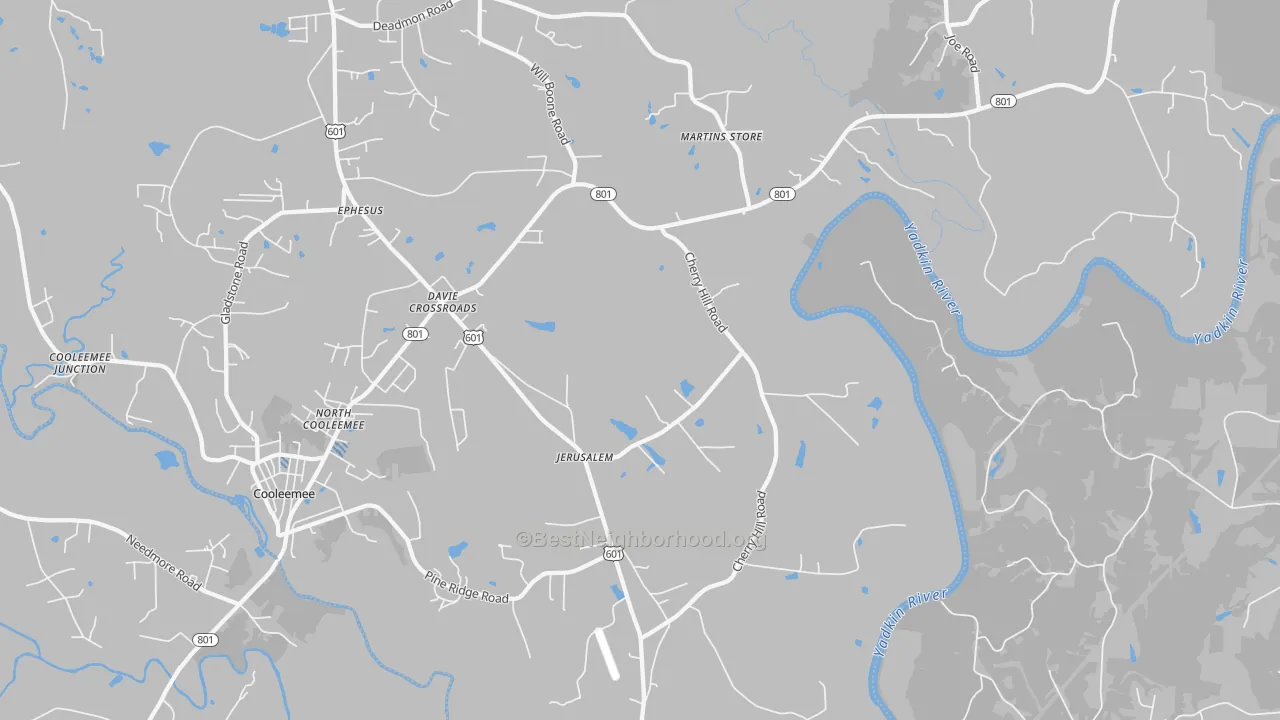 Transit Grade map of Jerusalem, NC