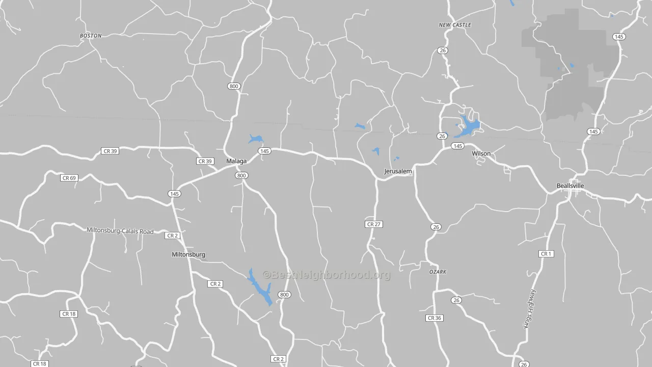Transit Grade map of Jerusalem, OH