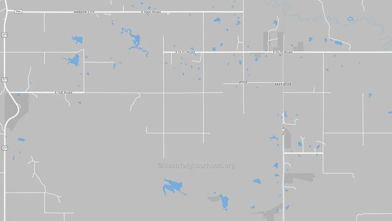 Transit Grade map of Jesse, OK