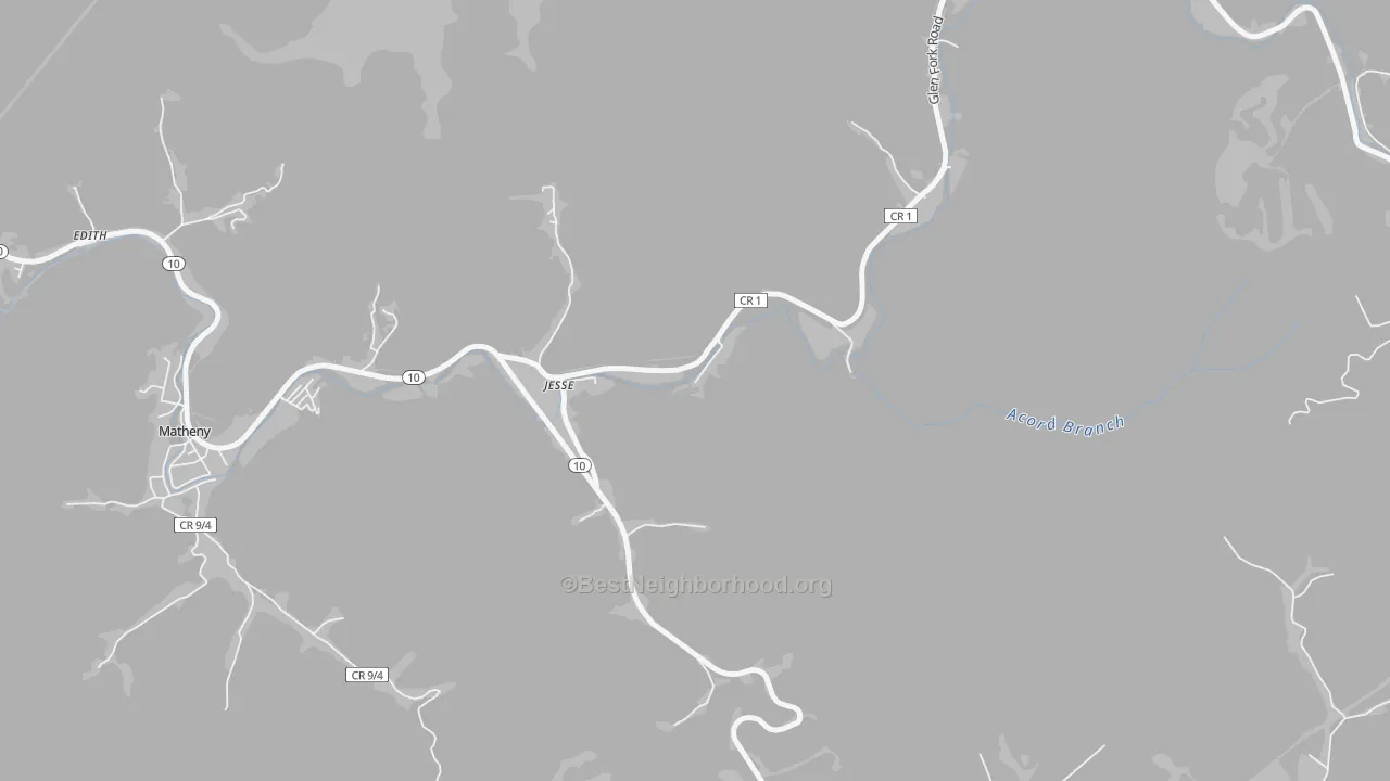 Transit Grade map of Jesse, WV