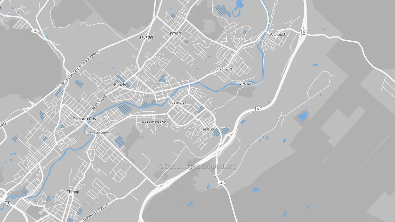 Transit Grade map of Jessup, PA
