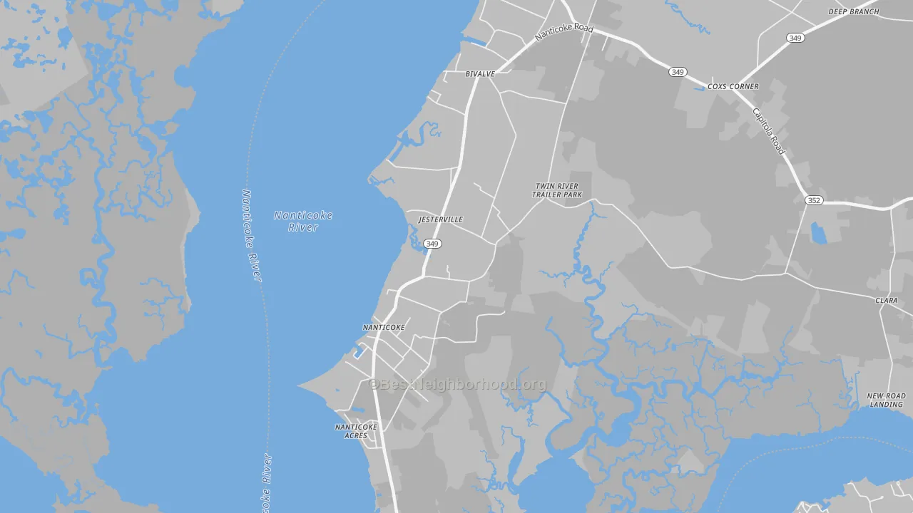 Transit Grade map of Jesterville, MD
