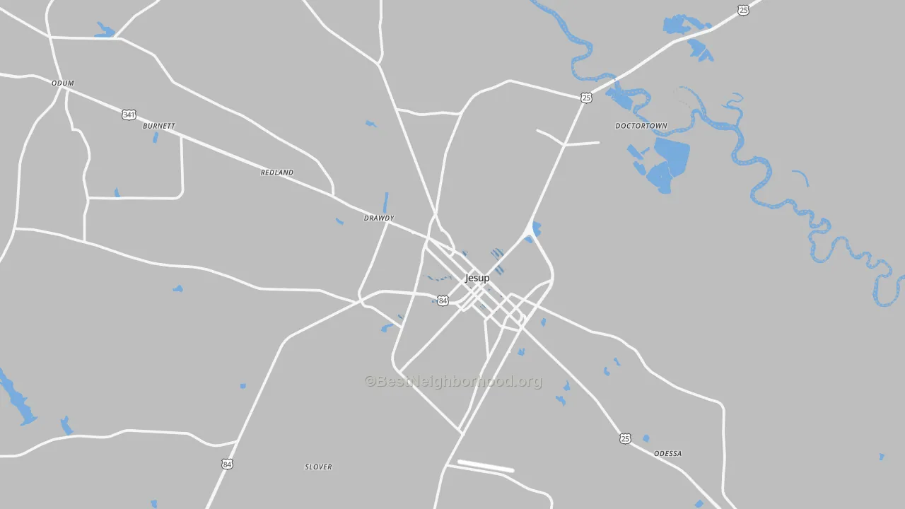 Transit Grade map of Jesup, GA