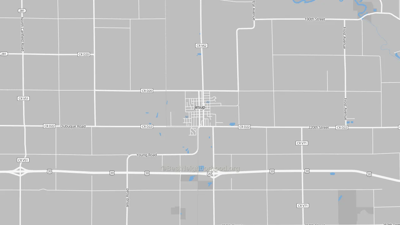 Transit Grade map of Jesup, IA