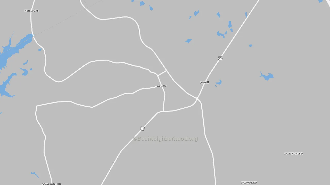 Transit Grade map of Jewett, TX