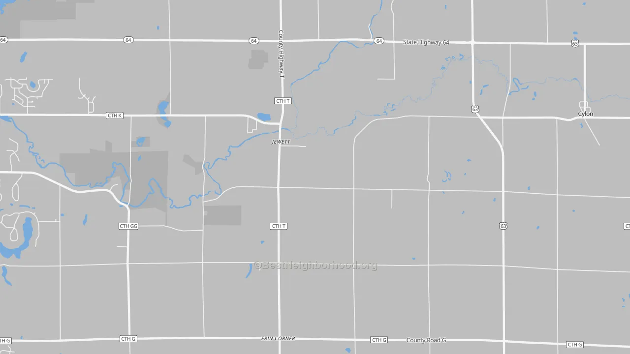 Transit Grade map of Jewett, WI