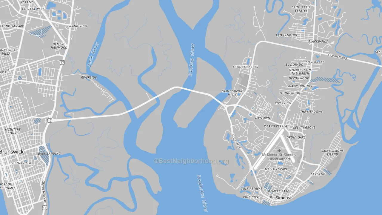 Transit Grade map of Jewtown, GA