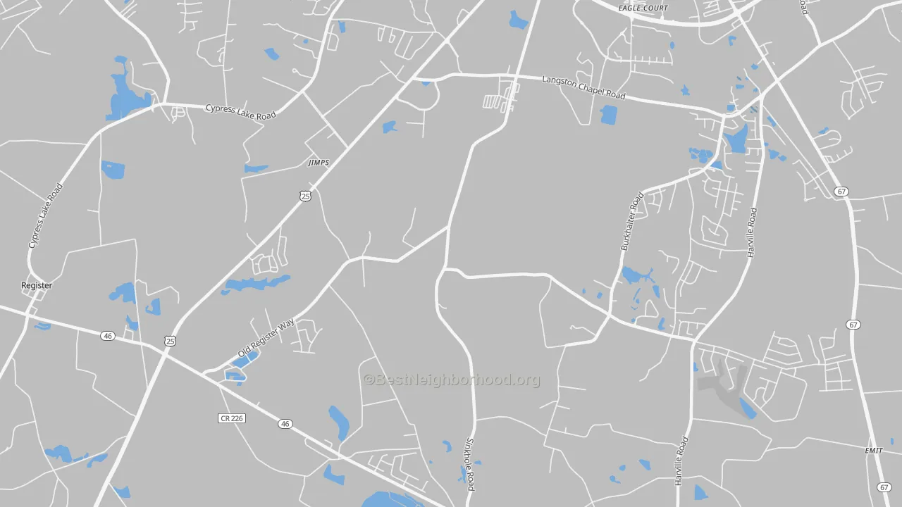 Transit Grade map of Jimps, GA