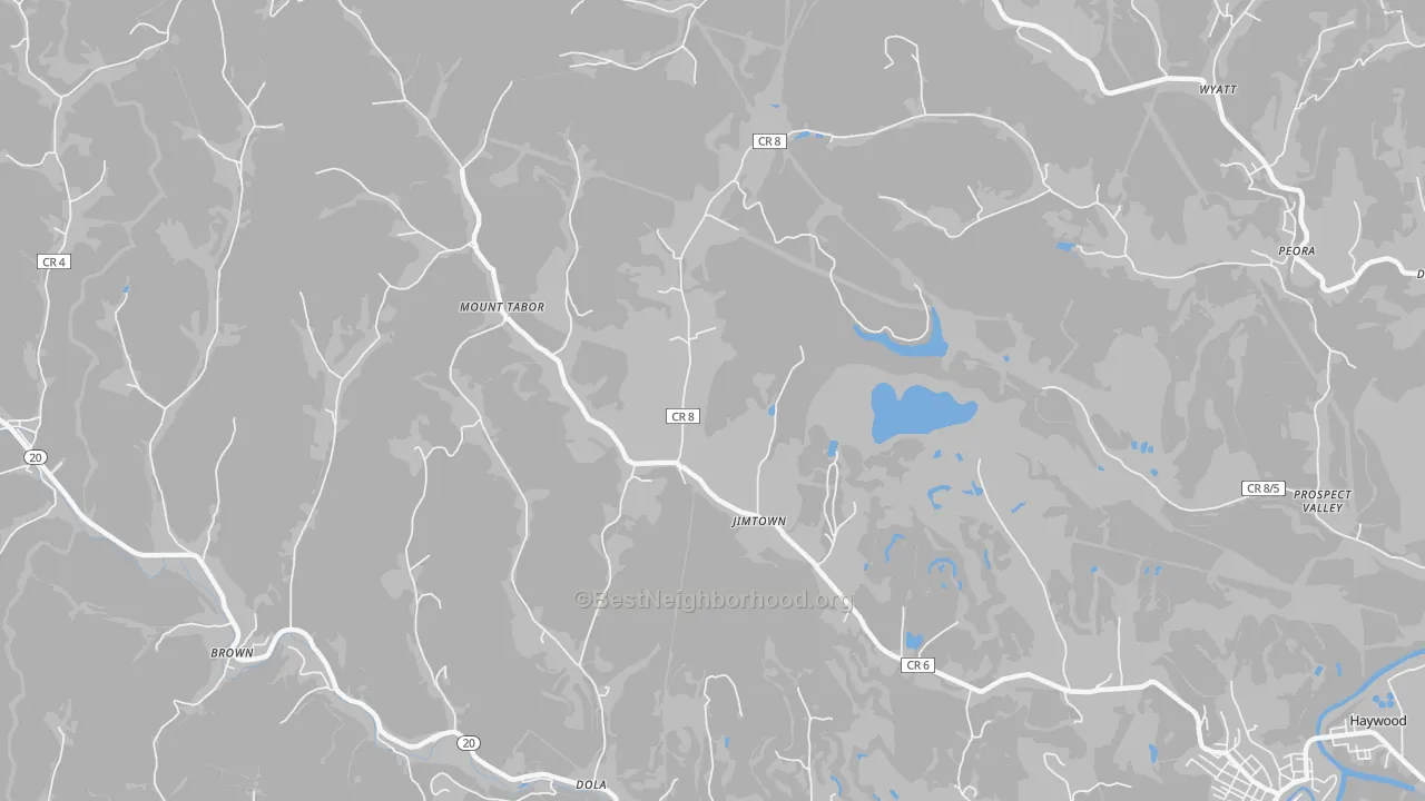 Transit Grade map of Jimtown, WV
