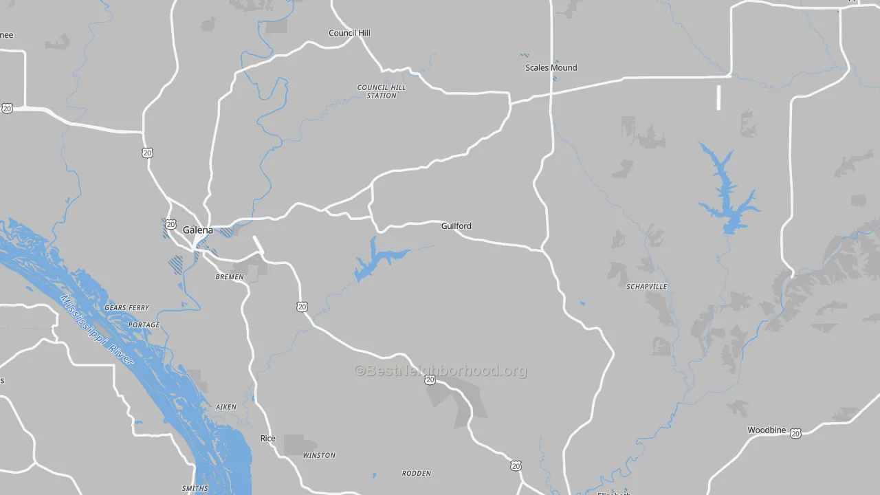 Transit Grade map of Jo Daviess County, IL