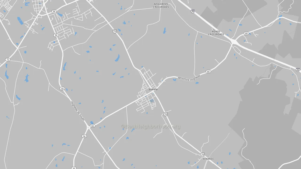Transit Grade map of Joanna, SC