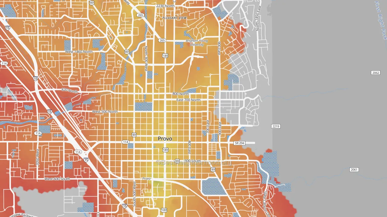 Transit Grade map of Joaquin, Provo, UT